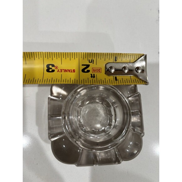 Early 1900s Crystal Inkwell Antique Ink Bottle  Glass 2" Tall - Picture 4 of 5